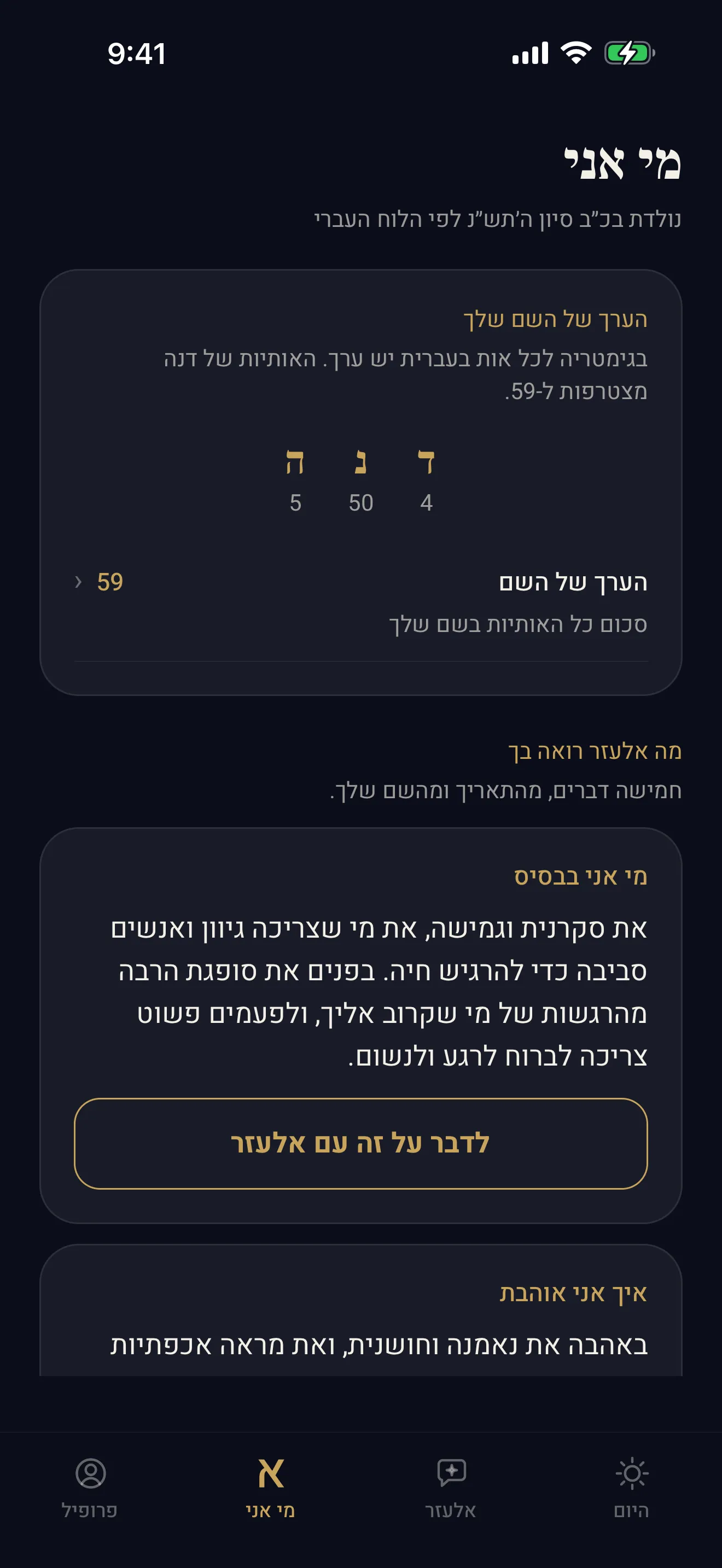 מי אני: הערך של השם והדיוקן